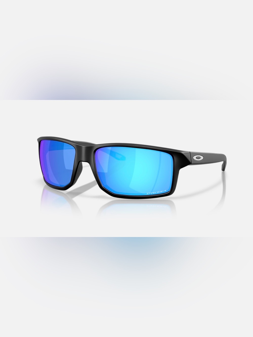 Oakley Black Frame Sunglasses with Blue Mirrored Lenses